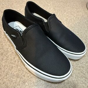 Vans Women’s Perforated Black Slip-On Sneakers